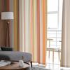 Orange gestreifte geometrische Abstraktion, transparente Vorhänge für Kinderzimmer, Schlafzimmer, Wohnzimmer, Voile-Fenstervorhänge, Tüllvorhänge