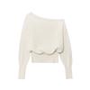 European and American style, new women's clothing, foreign style American off-shoulder loose and slim one-word shoulder primer sweater