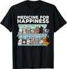 Mein Medikament für Glück namens Katzen Jeden Tag Kätzchen Katze T-Shirt