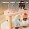 Wooden Ice Cream Cart Pastel Young Child for Playroom
