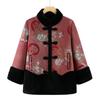 Grandma wear old women's clothing winter cotton-padded jacket mother in the elderly coat old lady fleece thickened cotton-padded jacket