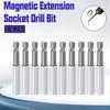 10-teiliges magnetisches Verlängerungssteckschlüssel-Set - 6 cm Länge, 1/4" Sechskant, Schnellverschluss, Langlebiges Metall
