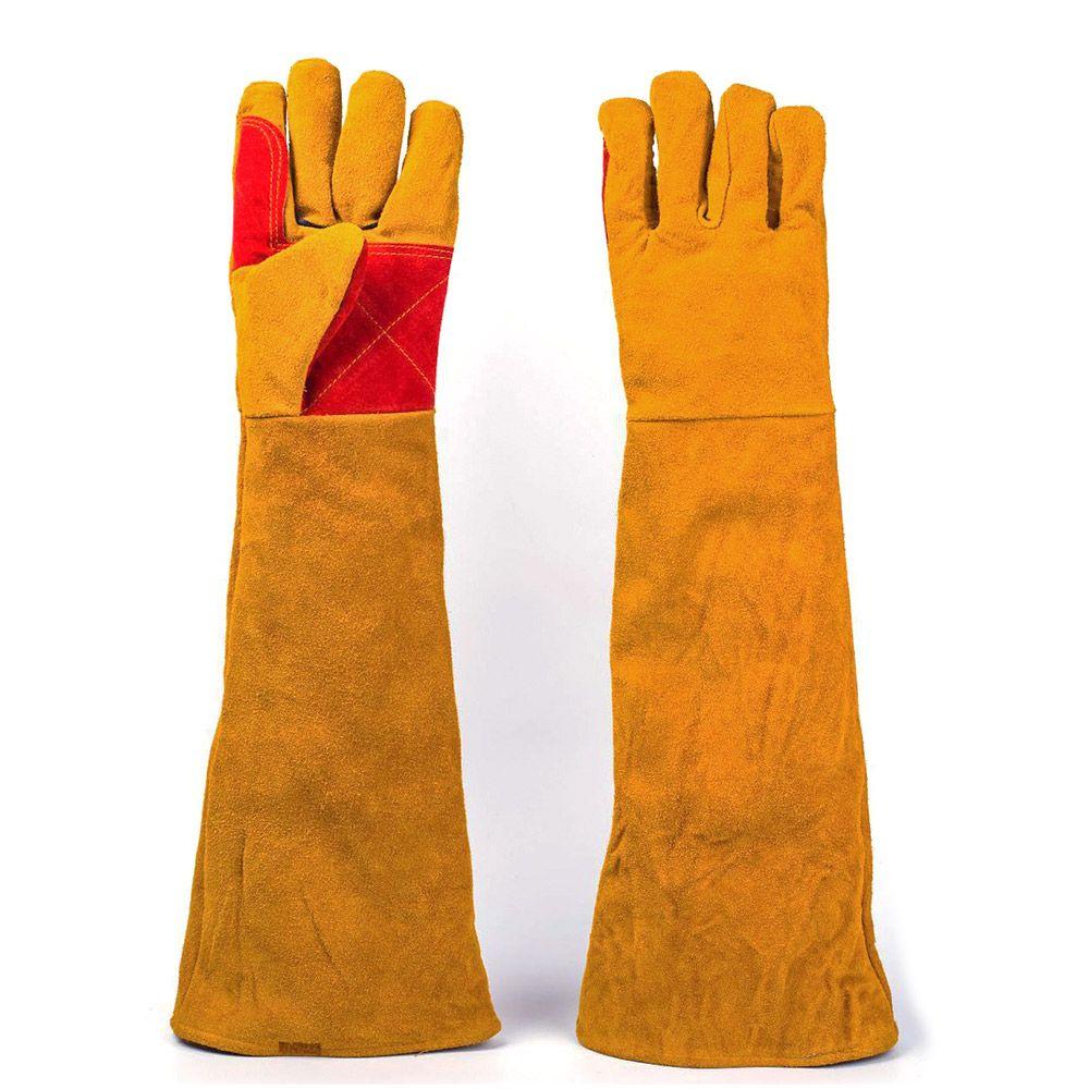 Fire Resistant Animal Handling BBQ Soldering Accessory Welding Gauntlets Works Gloves Welding Glove