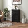 Chest of Drawers with 5 Drawers Modern Style Drawer Unit for Bedroom Entrance Living Room 55x34x100 cm Black