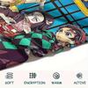 1PC Demon Slayer Kimetsu No Yaiba Patterned Flannel Blanket Suitable For All Seasons For Home Decor Warmth And Comfort Gifts Holiday Present