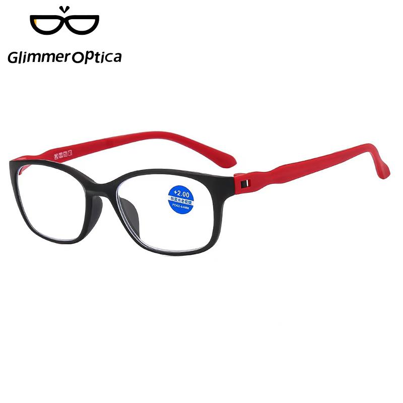 TR90 Lightweight Flexible Blue Light Blocking Anti-fatigue Women's Men's Middle-aged and Elderly Optical Glasses