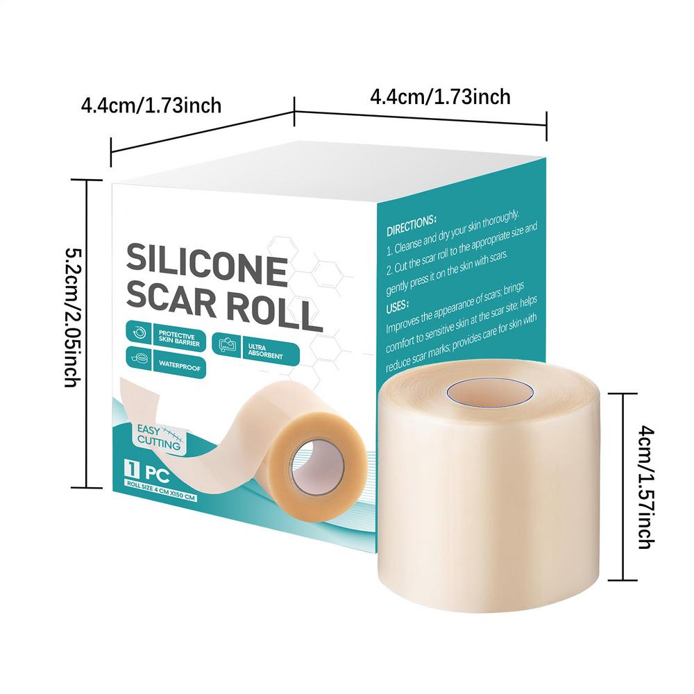 1 Roll Reusable Silicone Scar Sheets Face Scar Removal Patch Fast Healing Repair Strips Beauty Supplies For Adult Kid Women Burn