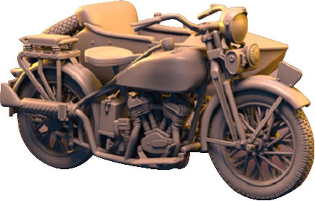 IDAP Technology Japanese Rikuo Type 97 Military Motorcycle with Sidecar 3D Printer Kit PD48212 1/48