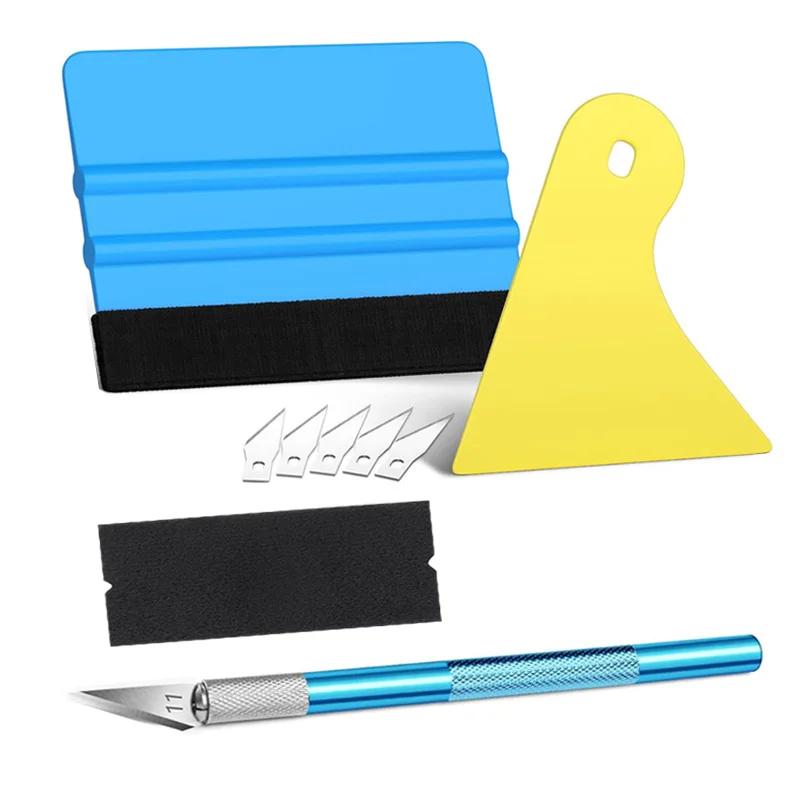 

Pro Universal Car Vinyl Wrap Window Tint Tool Kit with Scraper Cutter Squeegee Spatula Auto Film Install Tools
