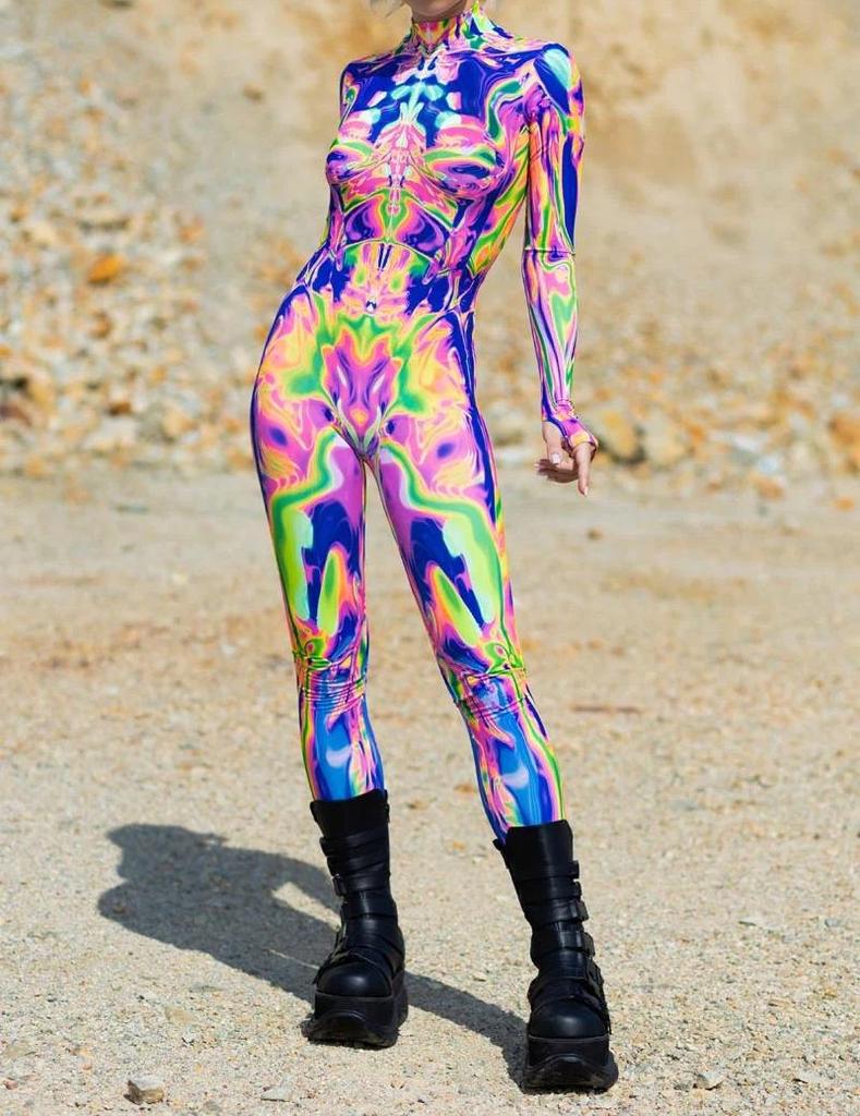 3D-Digitaldruck Bühnenkostüme für Erwachsene, Halloween-Events, Karneval, Mottoparty, Cosplay-Outfit, Pretend Game-Overall