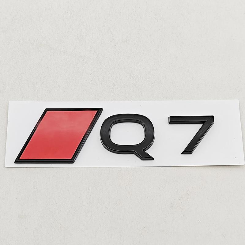 2026 3D Black Red Car Rear Emblem Badge Sticker For Audi A3 A4 A5 A6 A7 A8 Q3 Q5 Q7 Q8 Trunk Logo Auto Styling Accessories