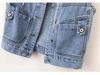 Damen Slim Denim Weste, Vielseitige Ärmellose Jacke mit Revers für Frühling/Herbst 2025