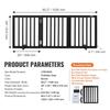 Free Standing Dog Gate 24x60 Inch Freestanding Pet Gate Foldable Brown