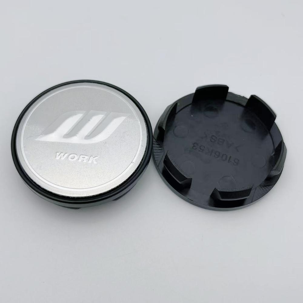 4pcs 53mm ( 48mm I.D) Car Wheel Center Caps With W Work Logo Emblemr Chevrolet Wheels Hub Rim Hubcap Centre Cover Accessories