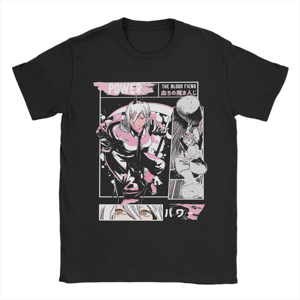 Funny Makima Chainsaw Man T Shirt For Men Women 100%Cotton Short Sleeve  Round Neck Summer Top Tee