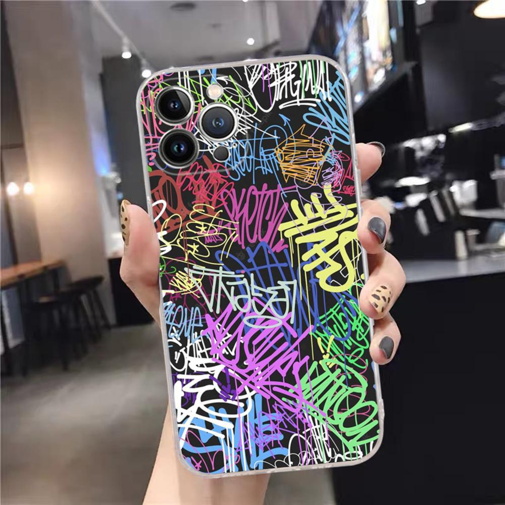 Graffiti Cool Art Phone Case For iPhone 15 14 11 12 13 Mini Pro XS Max Cover 6 7 8 Plus X XR SE 2020 Funda Shell