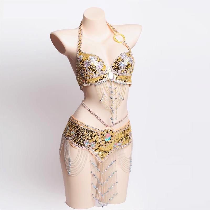 Handmade Beaded Belly Dance Costume Bra