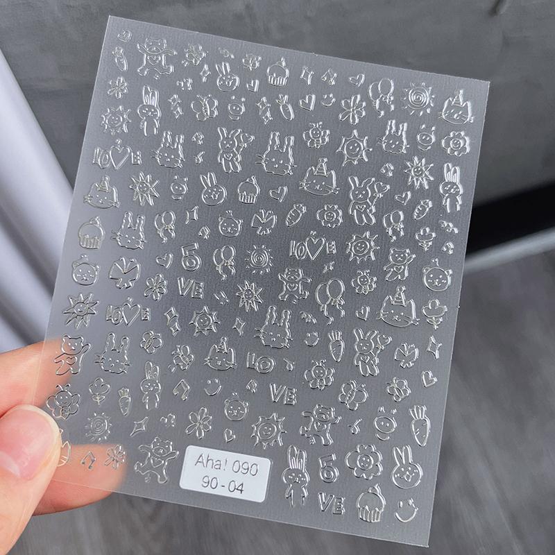 

3D Мультяшный Рельеф Граффити Наклейка для Ногтей Маленький Узор Декоративная Наклейка Наклейки для Нейл-арта Инструмент для Маникюра Шармы для Маникюра Декаль as the picture