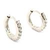 Les Trésors De Lily [K7189] - Silver Hoop Earrings 'Déesse' Silver White (rhodium-plated) - 10x2 Mm