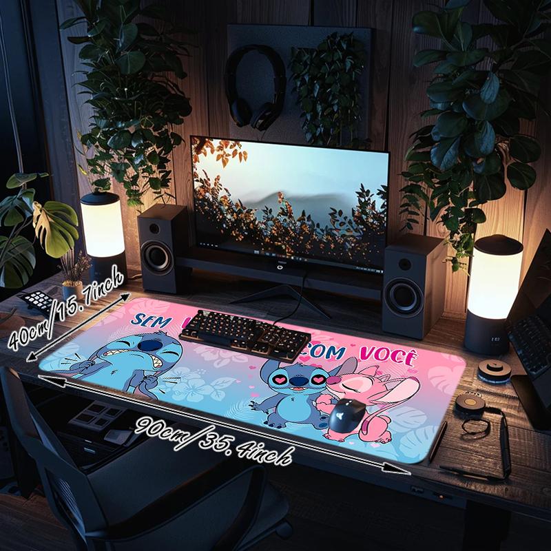 1Pc Lilo Stitch Adventure Gaming Mouse Pad Keyboard Desk Mat Non-slip Rubber Lock Edge Waterproof Computer Mousepad for Office Home Decor Y1715