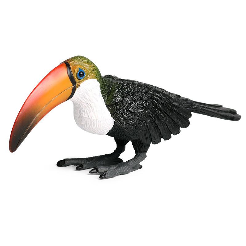 Simulated Wild Animal Big Billed Bird Ramphastos Toco Model Ornament Toys