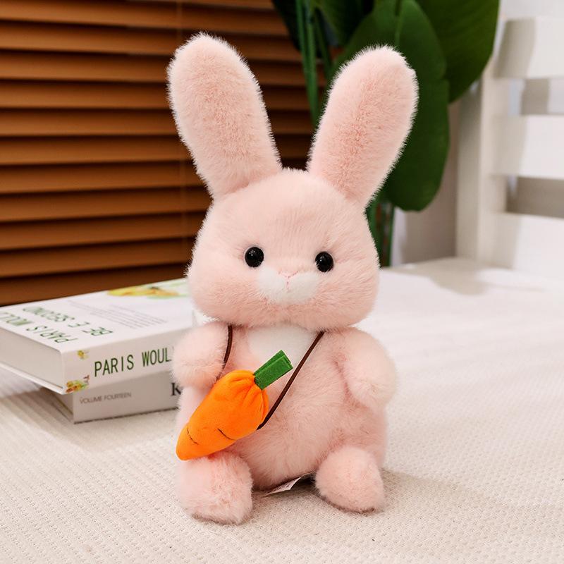Cute Sitting Position Radish Rabbit Doll Plush Toy Cute Little Rabbit Doll Girls Holiday Gift Rag Doll