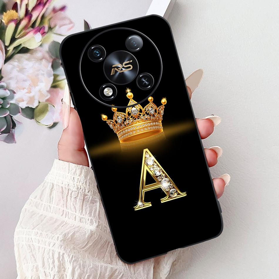 For ITEL RS4 2025 Fashion Crown Letter Phone Case For Itel RS4 S666LN Black Silicone Soft TPU Cases Bumpers