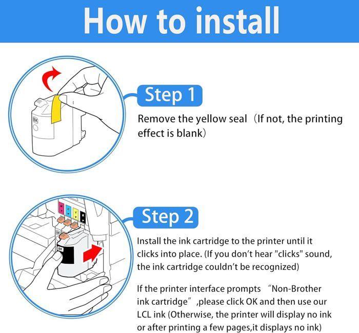 Cartouche d'encre - LCL - GBNEWBRLC3219/2K2C2M2Y - 8 cartouches - 3000 pages noir - 1600 pages couleur