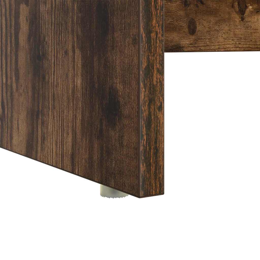 Desk with Shelf Smoked Oak 120.5 x 44 x 88.5 cm