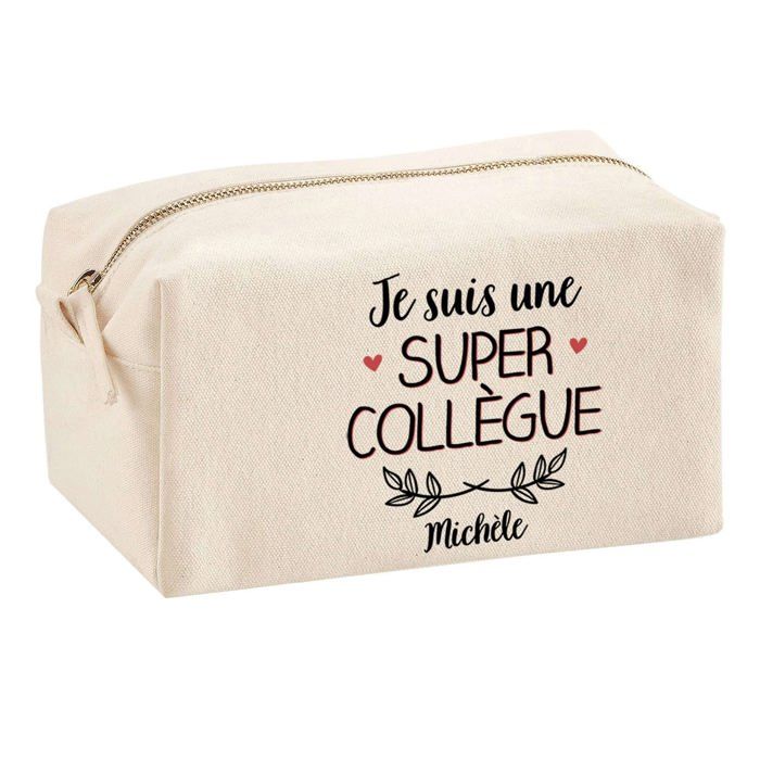Trousse multifonction Michèle Super Collègue Cadeau Anniversaire Noël Idée Personnalisé | Trousse Scolaire Fournitures Bureau