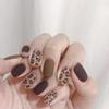 24Pcs Handmade Short Round Coffin Press On Nails Ocean Star Moon Blue Gradient Fake Nails With Glue