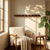 Coat Hanger with Sliding Hooks Long-Lasting Wooden Hook Rail Stylish for Hallway