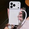 Luxury Wrist Strap Lanyard Phone Case for IPhone 17 Air 16 15 14 Plus 13 12 11 Pro XS Max XR X 16e PU Lambskin Soft Cover