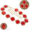 Red Crystal Waist Chain Belt Jewelry Belly Chain Decorative Belts For Women Dresses Red Waist Chain Raven