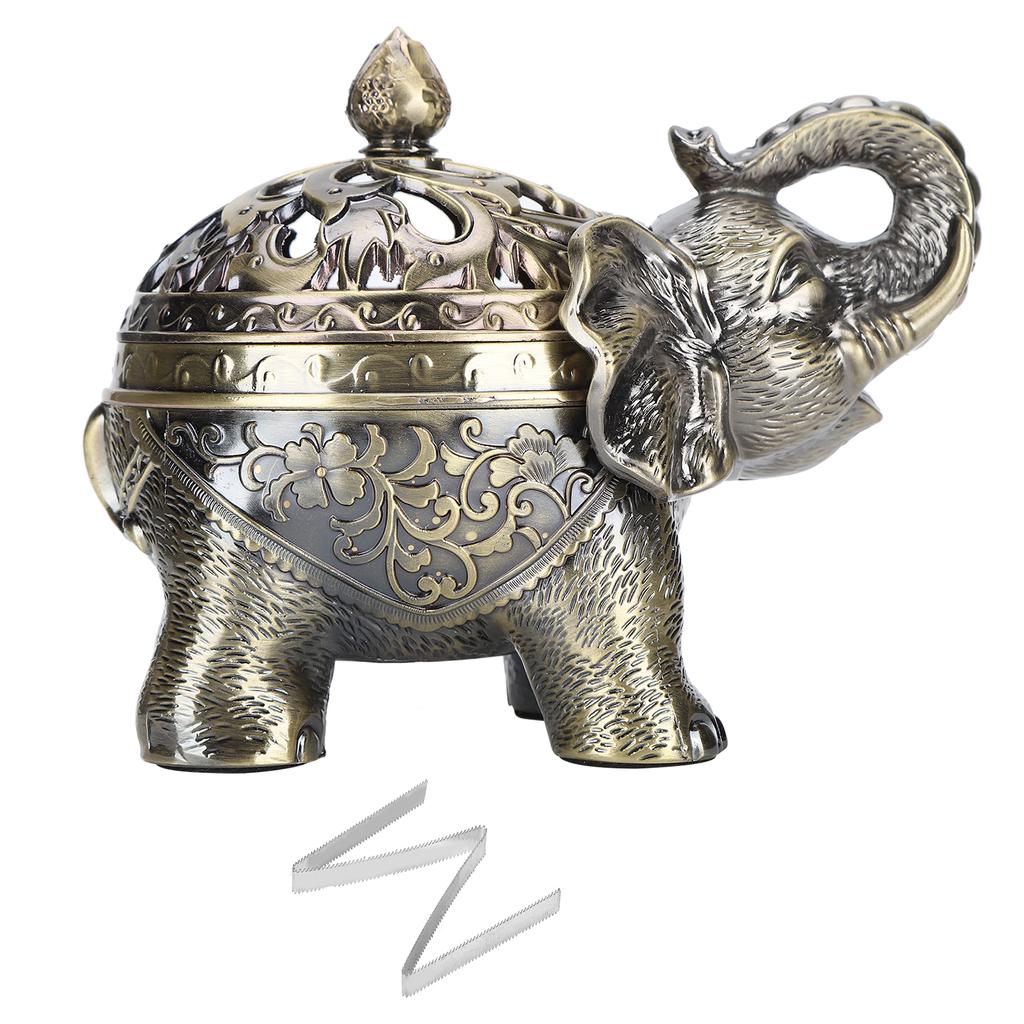 Elephant Shaped Incense   Aromatherapy Ornament for Living Room Entryway Bedroom(Bronze )