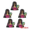 10PCS Fashion Black Girl Embroidered Patch Iron On Patches For Clothing Black Girl Magic Patches For Clothes Jackets Sewing DIY