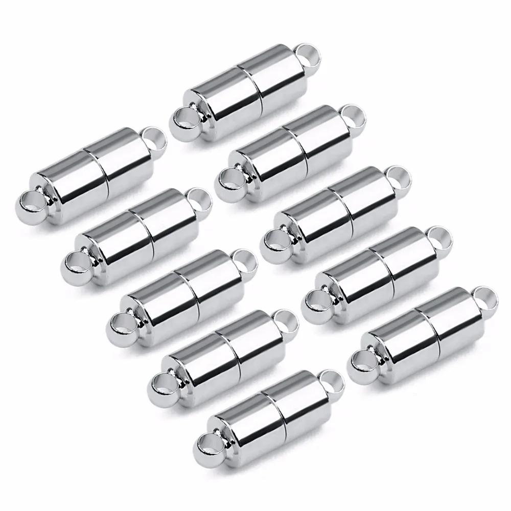Louleur Round/Heart Strong Magnetic Clasps Magnet End Clasp Connectors for Jewelry Making DIY Bracelet Necklace Accessories