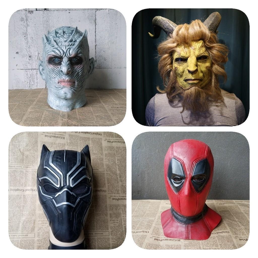 Cosplay Latexhandschuhe für Kostüm mit Black Panther Design