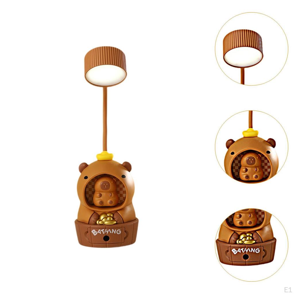 Capybara Desk Lamp Night Light Rechargeable,Novelty,with Pencil Sharpener Table for Bedroom