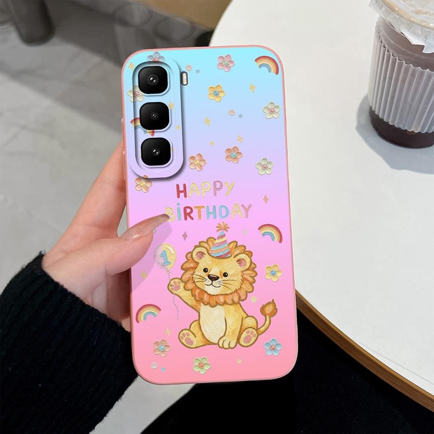 For Infinix Hot 60 50 Pro Plus 40Pro 30 Play 70 60i 50i 40i 30i Phone Case Sweet Bunny Cake New Upgrade Soft Smooth Silicone Lightweight Durable Shell