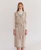 Baitalssain [Line] Stitch Layered Knit Dress (Beige)