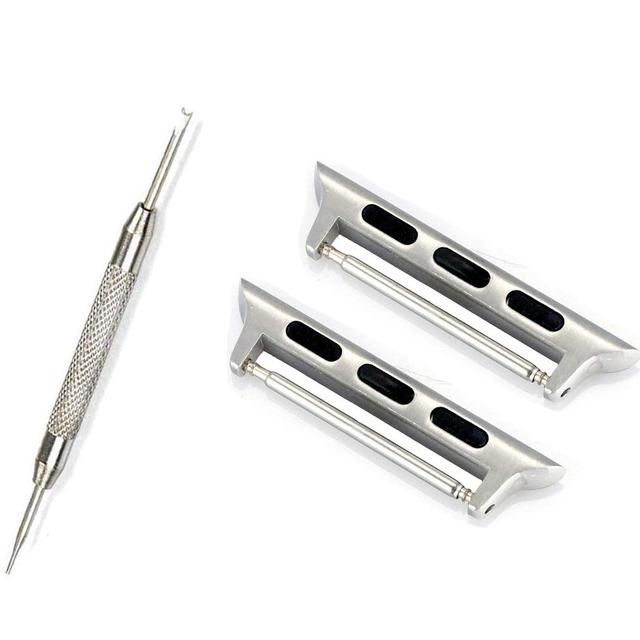 

Адаптер для Apple Watch Ultra 8 7 6 5 4 se 49 мм 45 мм 44 мм 41 мм 40 мм адаптер для ремешка Соединитель из нержавеющей стали Аксессуары для iWatch 42MM 44MM 45MM 49MM&22MM серебряный