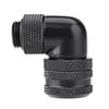 PC Water Cooling Two Touch Fitting G1 4 Thread 90 Degrees Elbow Connector for 14MM Tube Black
