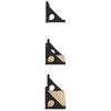 3 Piece Wall Shelf Set Sonoma Oak Particleboard