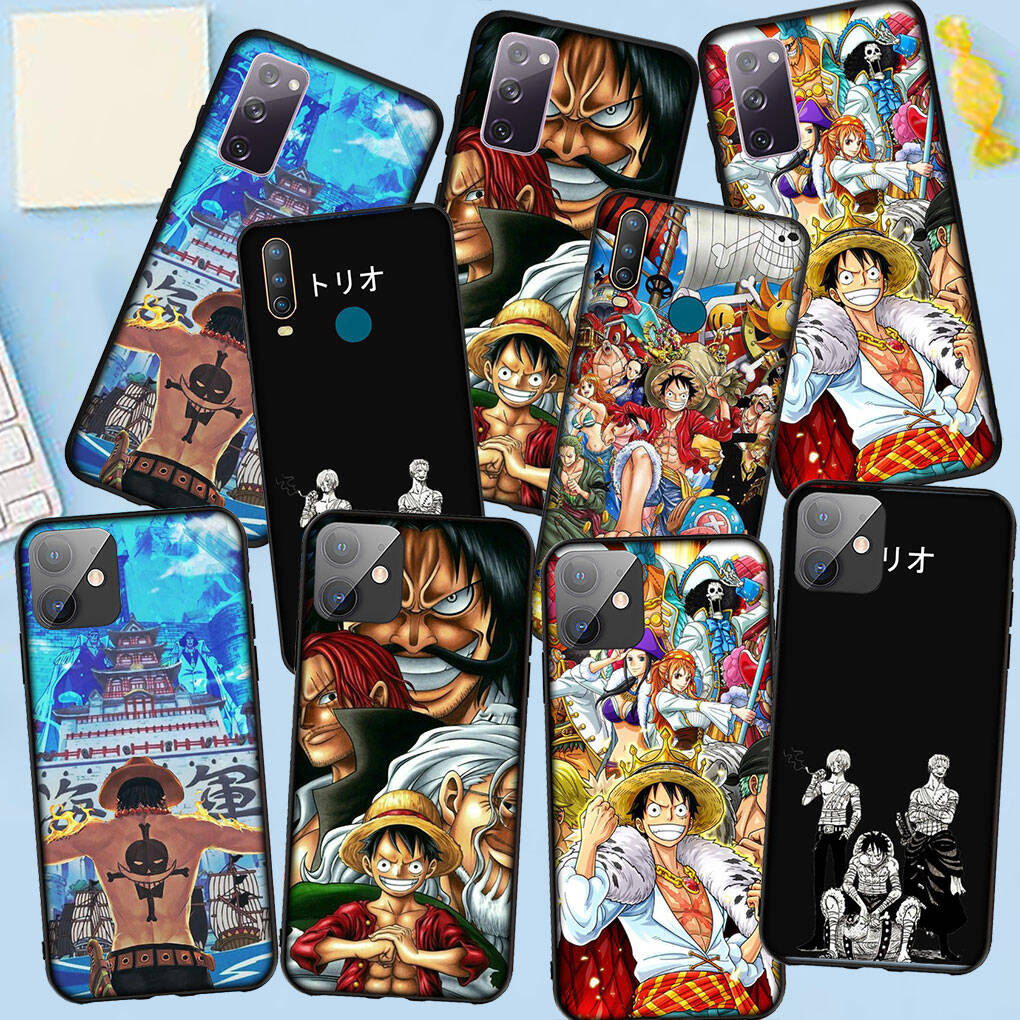 Phone Case for iPhone 17 15 16 Plus XR Redmi Note 14 12 11 13 Pro Max Huawei P30 P20 Lite Y9 OPPO A60 A40 A80 A18 A16 A54 Anime Luffy One Piece Cover