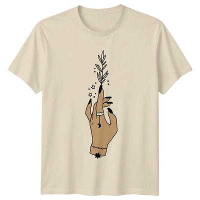 Mystical Hand Holding Olive Branch Unisexs TShirt Witchy Aesthetic