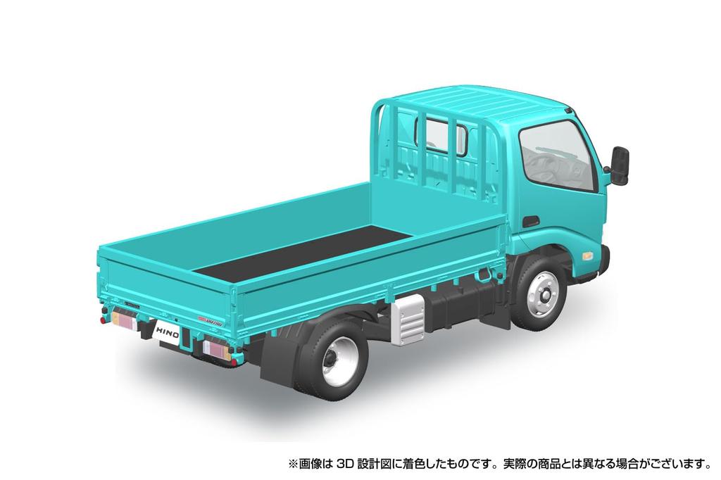 Aoshima Bunka Kyozai (AOSHIMA) Rakupla Snap Kit No. 23-TE Hino Dutro Flatbed (Turquoise) 1/32 Scale Plastic Pre-Colored Plastic Model Kit