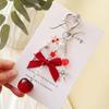 Cute Cherry & Strawberry 3D Alloy Keychain Pendant for Backpacks