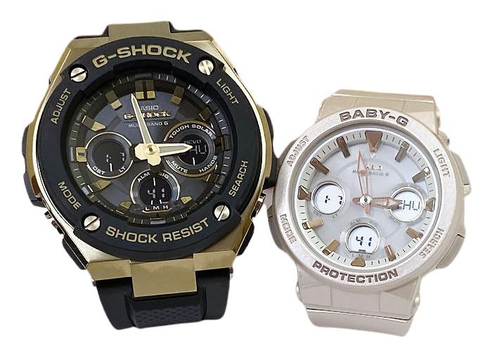 

[Casio] CASIO Pair Watch G-SHOCK G-Shock BABY-G Baby G Ana-Digi Radio Solar Genuine Pair Case Set of 2 GST-W300G-1A9JF BGA-2510-4AJF Watch