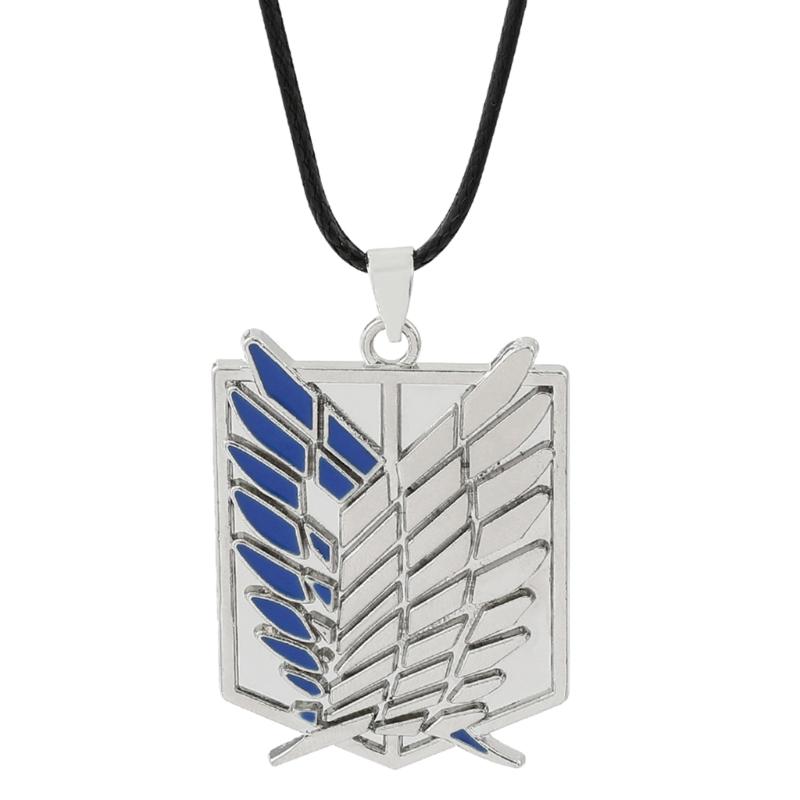 

Vintage Key Crown Necklace Shingeki No Kyojin Pendant Neckchain Retro Anime Cosplay Jewelry Versatile Choker for Men 1